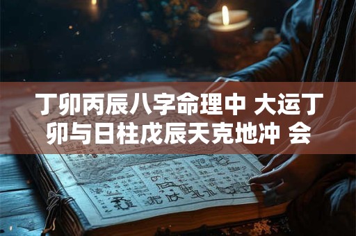 丁卯丙辰八字命理中 大运丁卯与日柱戊辰天克地冲 会对命主产生怎样的影响 丁卯丙辰八字命理中 大运丁卯与日柱戊辰天克地冲 会对命主产生怎样的影响