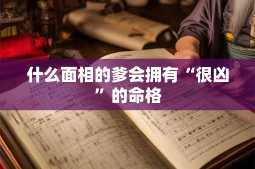 什么面相的爹会拥有“很凶”的命格