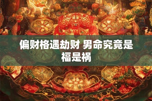 偏财格遇劫财 男命究竟是福是祸