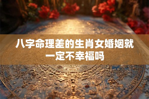 八字命理差的生肖女婚姻就一定不幸福吗