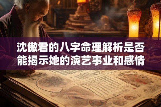 沈傲君的八字命理解析是否能揭示她的演艺事业和感情生活