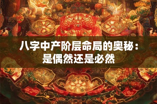 八字中产阶层命局的奥秘：是偶然还是必然