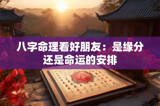 八字命理看好朋友：是缘分还是命运的安排