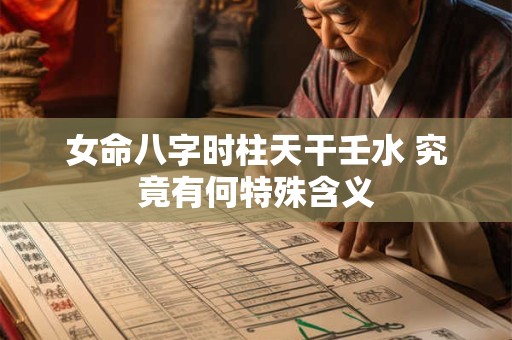 女命八字时柱天干壬水 究竟有何特殊含义