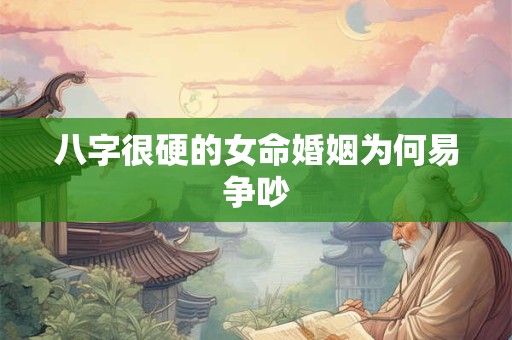 八字很硬的女命婚姻为何易争吵