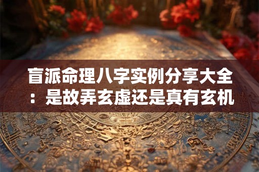 盲派命理八字实例分享大全：是故弄玄虚还是真有玄机