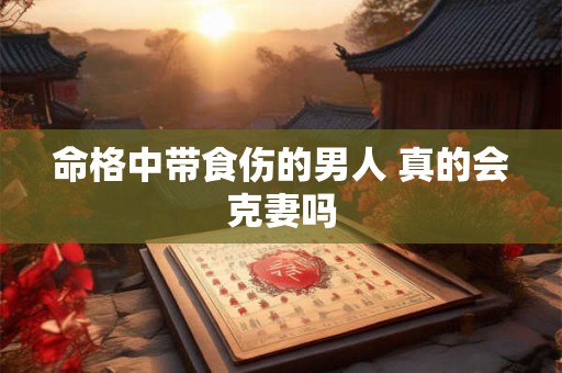 命格中带食伤的男人 真的会克妻吗