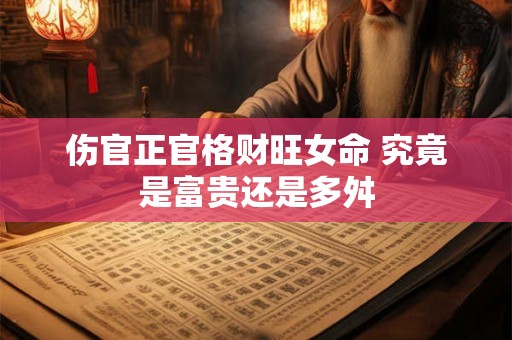 伤官正官格财旺女命 究竟是富贵还是多舛
