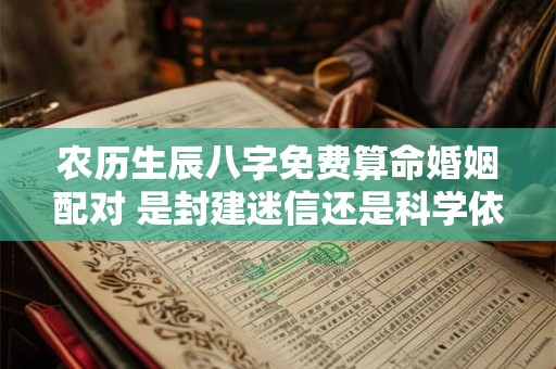 农历生辰八字免费算命婚姻配对 是封建迷信还是科学依据