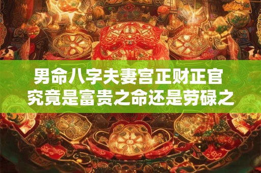 男命八字夫妻宫正财正官 究竟是富贵之命还是劳碌之命