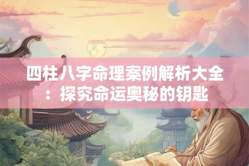 四柱八字命理案例解析大全：探究命运奥秘的钥匙
