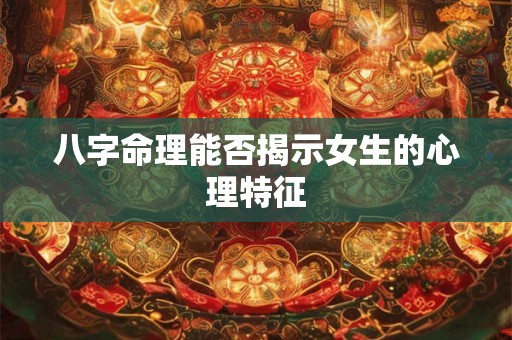 八字命理能否揭示女生的心理特征