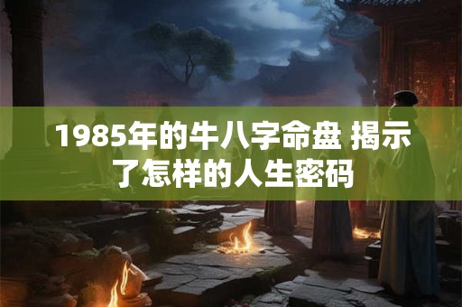 1985年的牛八字命盘 揭示了怎样的人生密码
