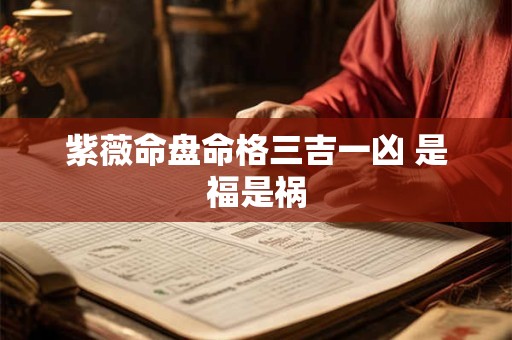 紫薇命盘命格三吉一凶 是福是祸