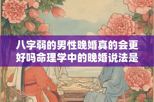 八字弱的男性晚婚真的会更好吗命理学中的晚婚说法是否有科学依据