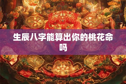 生辰八字能算出你的桃花命吗