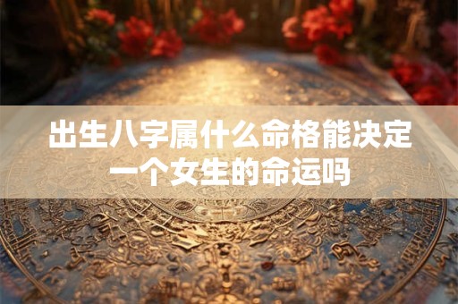 出生八字属什么命格能决定一个女生的命运吗