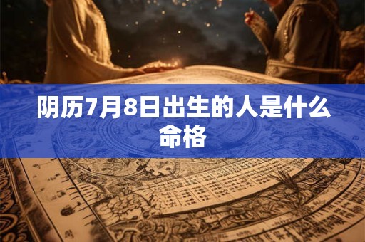 阴历7月8日出生的人是什么命格