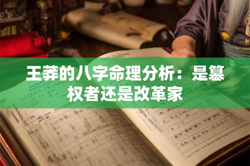王莽的八字命理分析：是篡权者还是改革家
