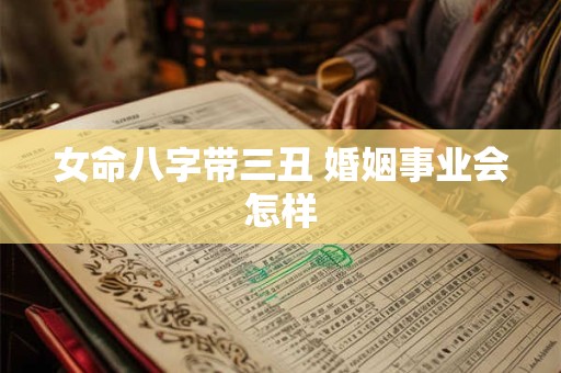 女命八字带三丑 婚姻事业会怎样