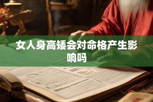 女人身高矮会对命格产生影响吗