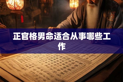 正官格男命适合从事哪些工作