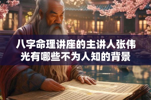 八字命理讲座的主讲人张伟光有哪些不为人知的背景
