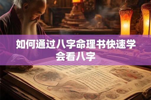 如何通过八字命理书快速学会看八字