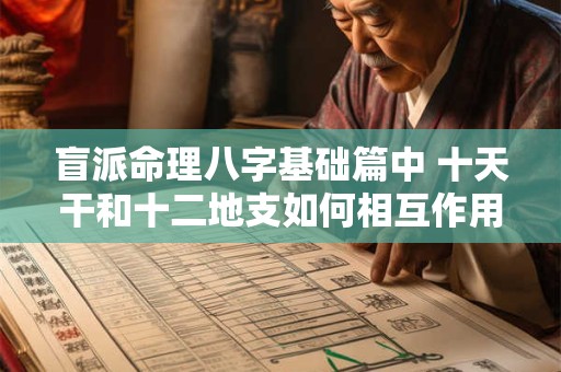 盲派命理八字基础篇中 十天干和十二地支如何相互作用