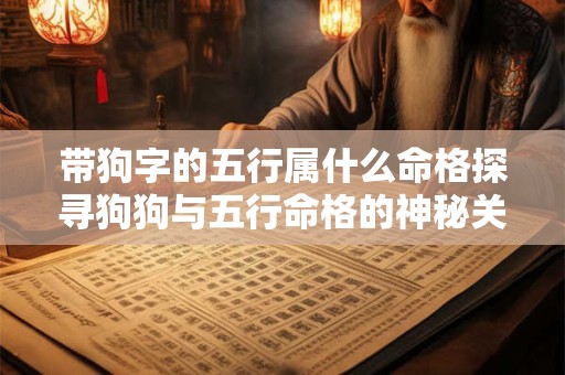 带狗字的五行属什么命格探寻狗狗与五行命格的神秘关联