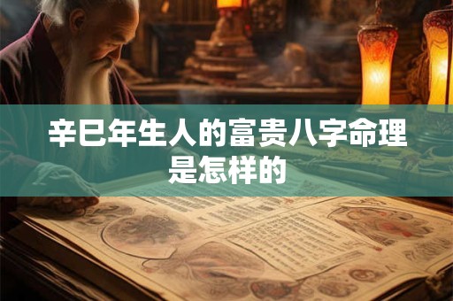 辛巳年生人的富贵八字命理是怎样的