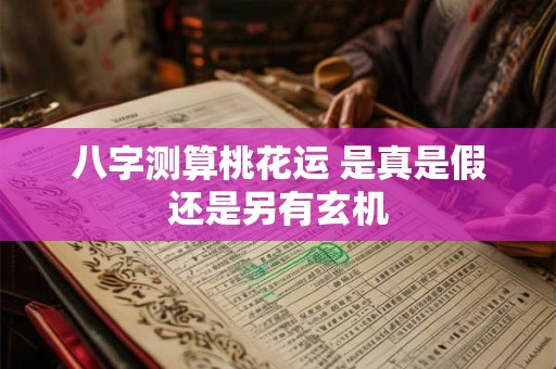 八字测算桃花运 是真是假还是另有玄机