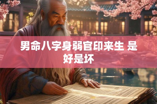 男命八字身弱官印来生 是好是坏
