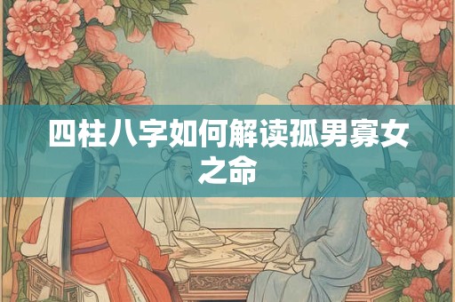 四柱八字如何解读孤男寡女之命