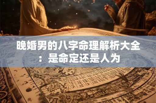 晚婚男的八字命理解析大全：是命定还是人为
