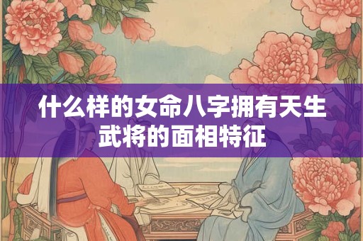 什么样的女命八字拥有天生武将的面相特征