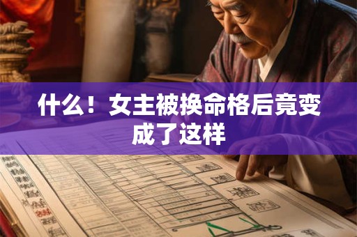 什么！女主被换命格后竟变成了这样
