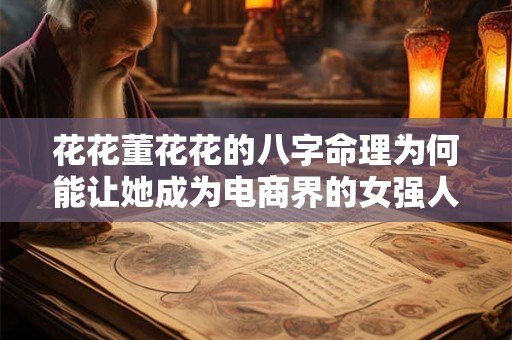 花花董花花的八字命理为何能让她成为电商界的女强人