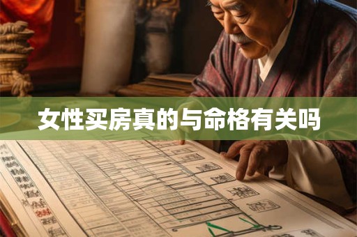 女性买房真的与命格有关吗