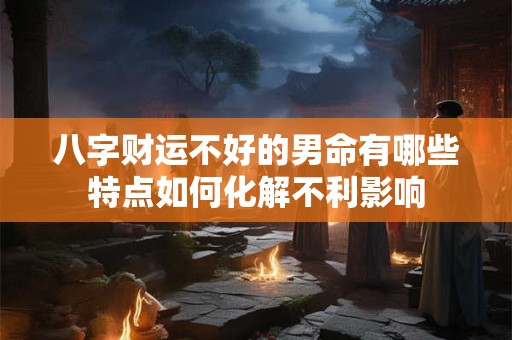 八字财运不好的男命有哪些特点如何化解不利影响
