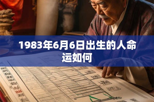 1983年6月6日出生的人命运如何