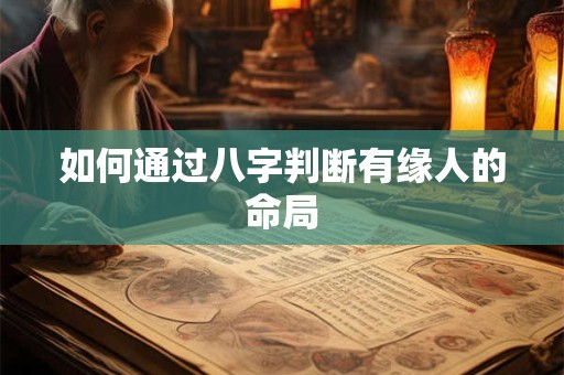 如何通过八字判断有缘人的命局