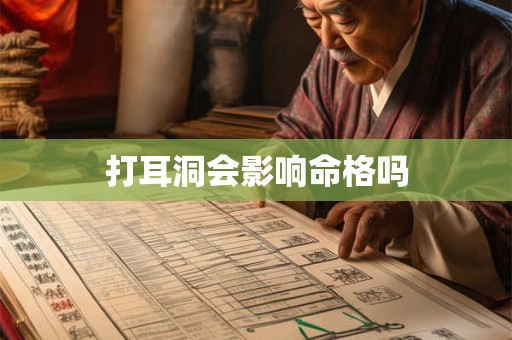 打耳洞会影响命格吗