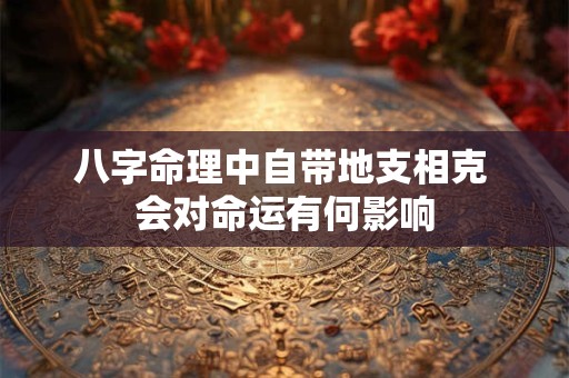 八字命理中自带地支相克 会对命运有何影响