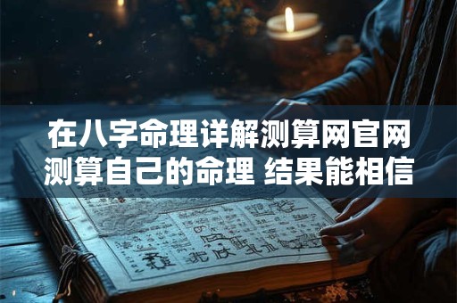 在八字命理详解测算网官网测算自己的命理 结果能相信吗