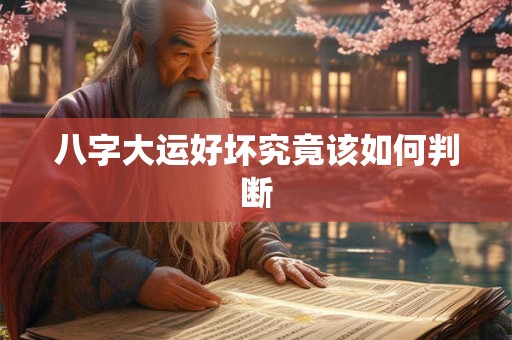 八字大运好坏究竟该如何判断