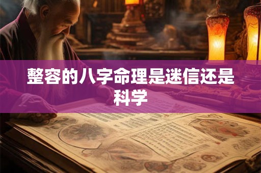 整容的八字命理是迷信还是科学