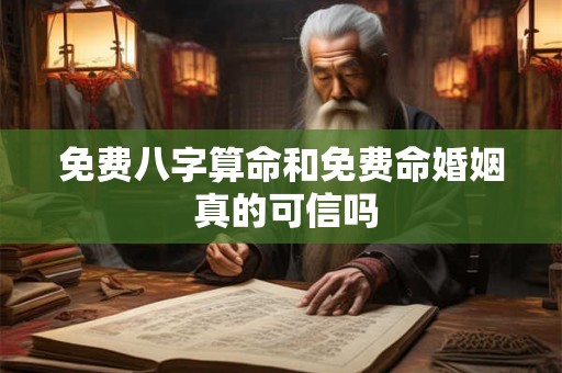 免费八字算命和免费命婚姻 真的可信吗