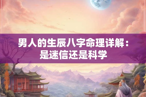 男人的生辰八字命理详解：是迷信还是科学