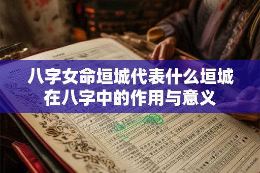 八字女命垣城代表什么垣城在八字中的作用与意义